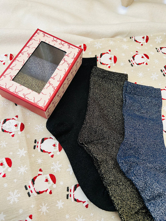 Giftset glittersokken: dark set