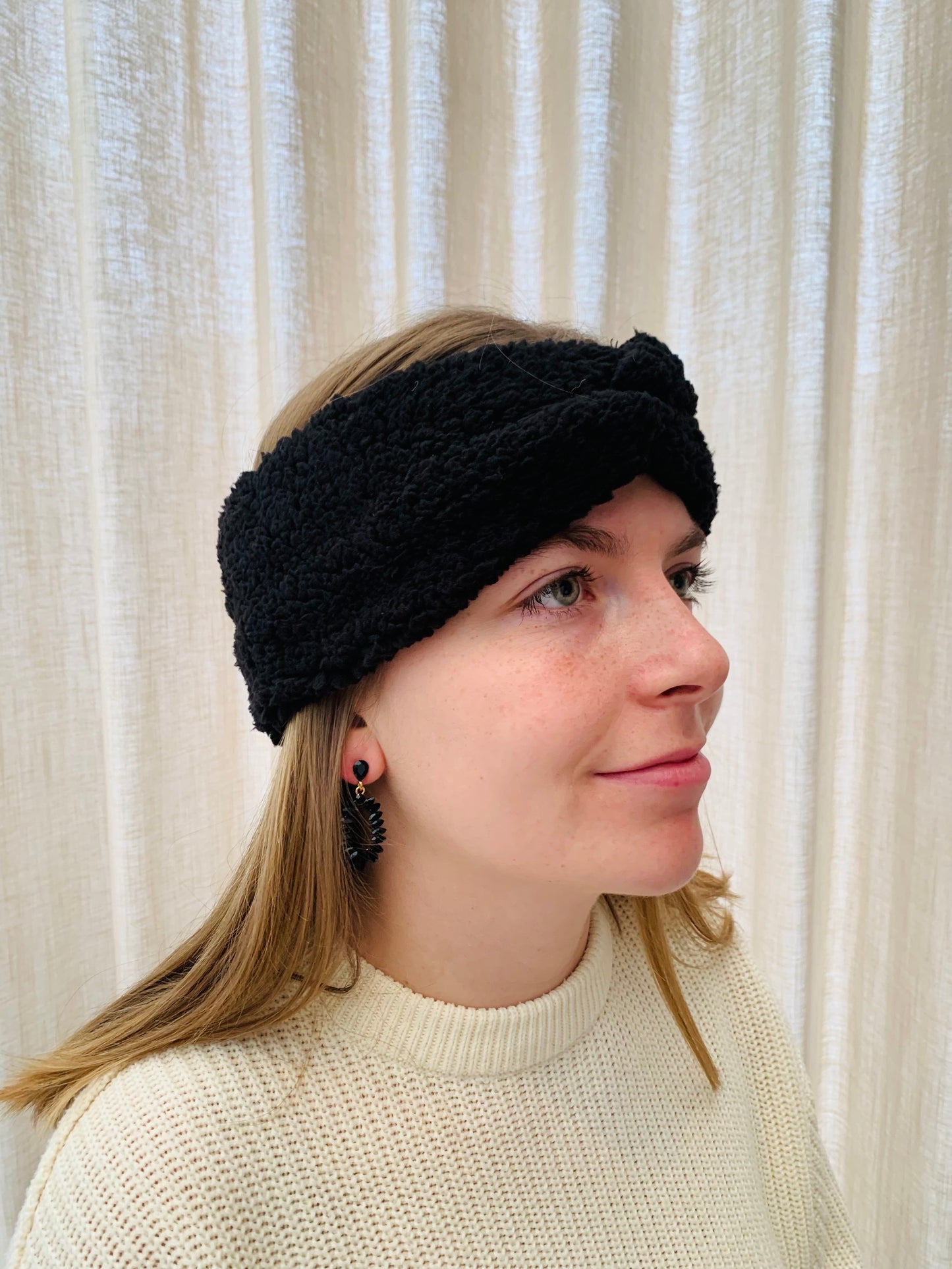 Oorbellen 'black sparkle'