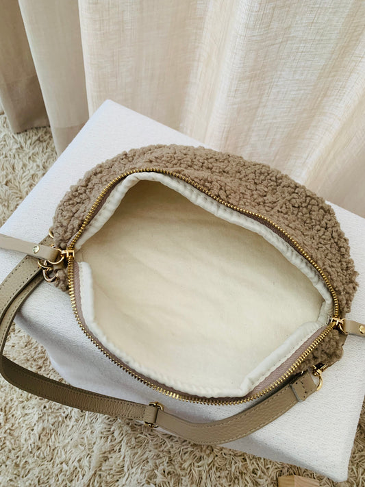 Handtas ‘teddy leather’