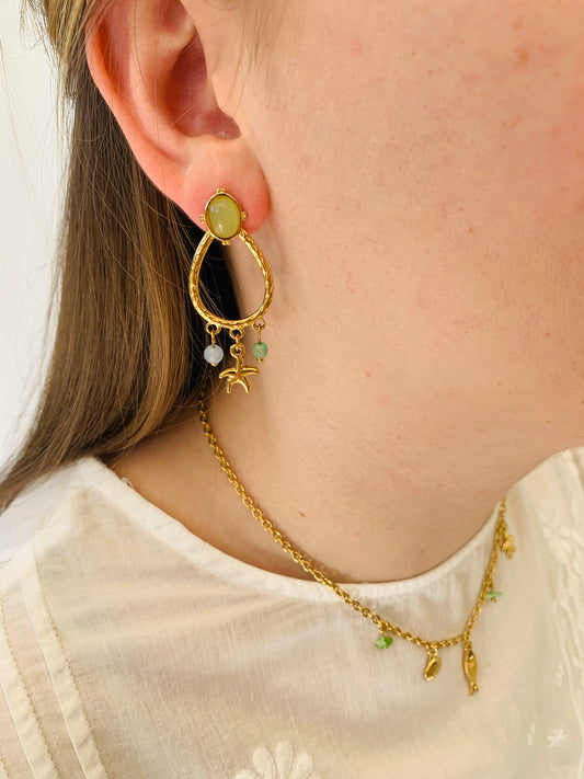 Oorbellen 'coral reef'