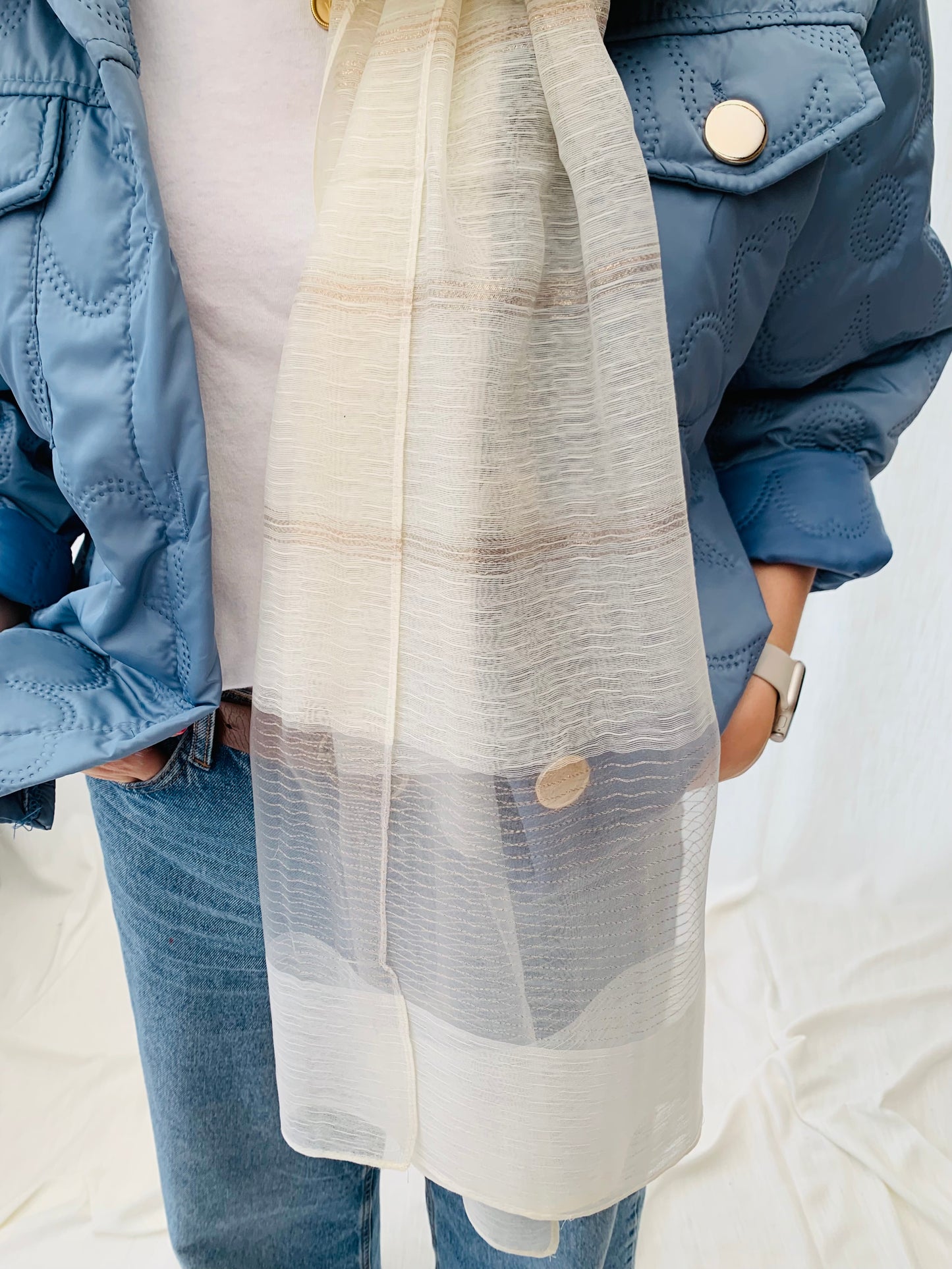 Scarf 'white sparkle'