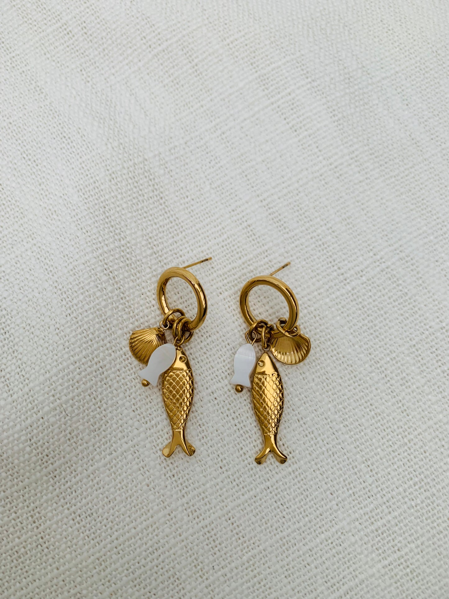 Oorbellen 'golden fish'