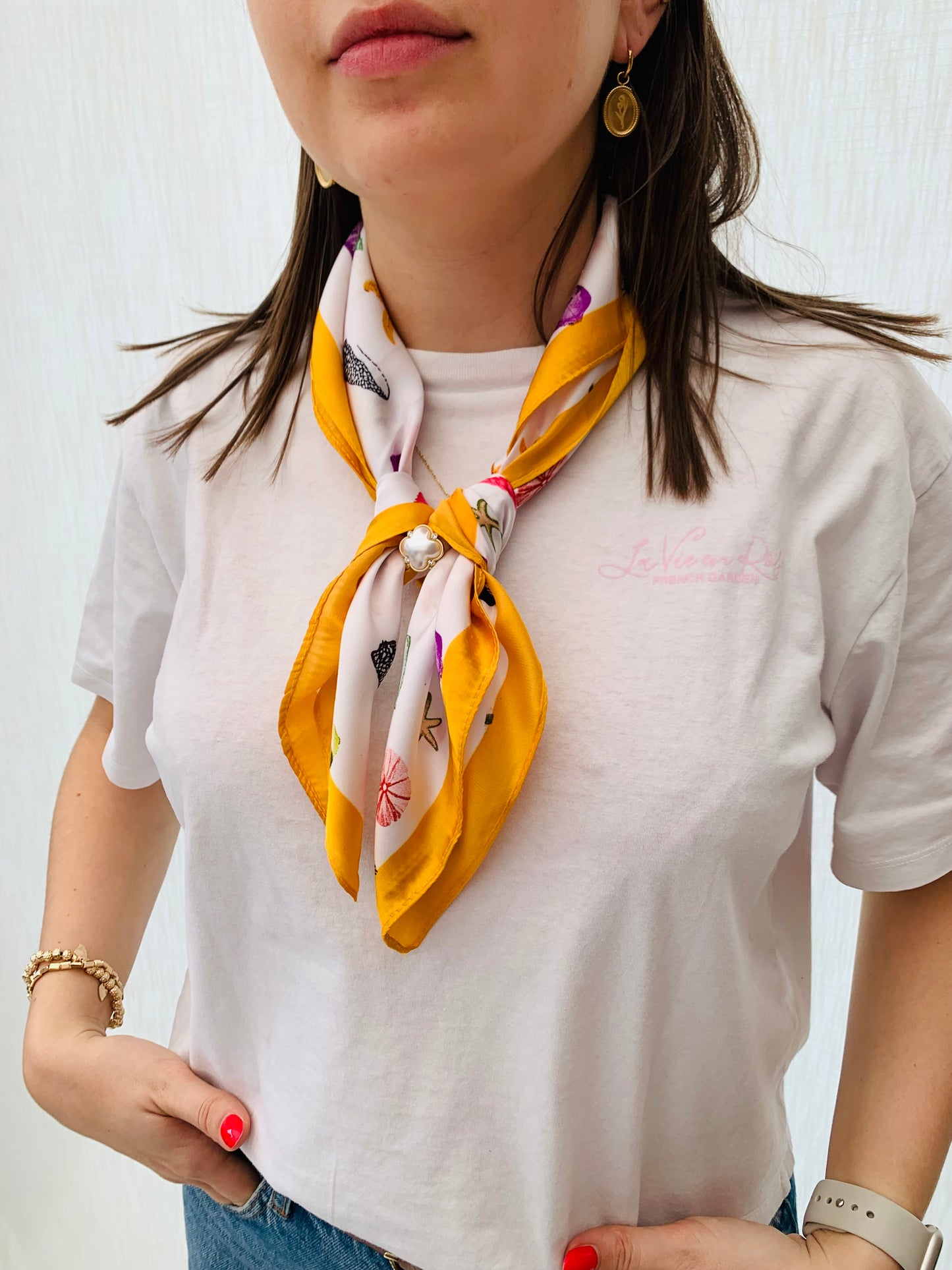 Mini scarf 'ocean print'