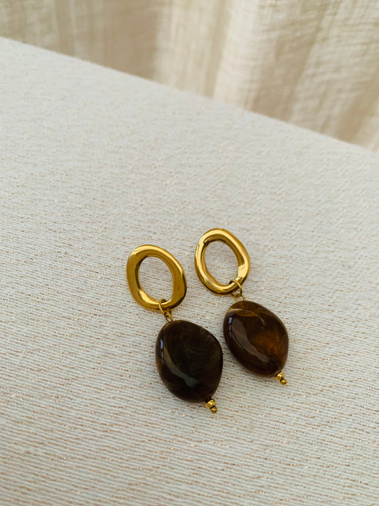 Oorbellen ‘brown magic’