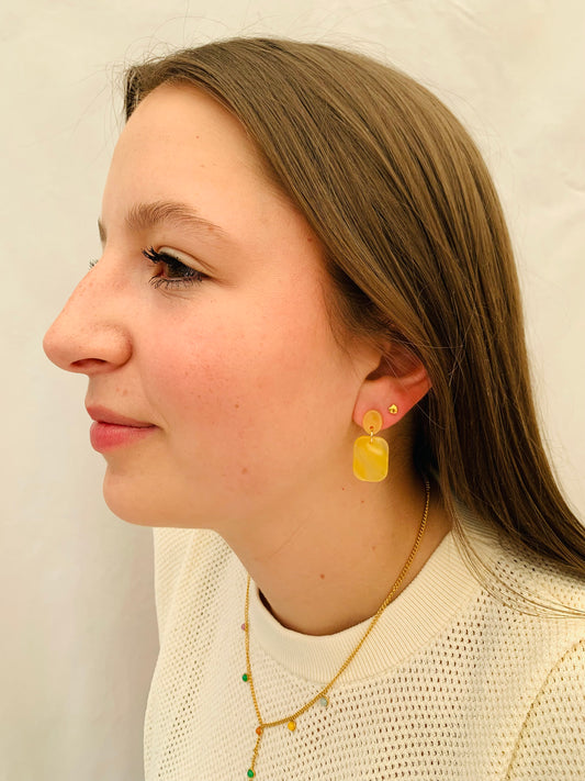 Oorbellen 'nova yellow'