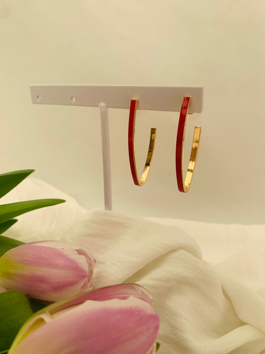 Oorbellen 'red velvet'