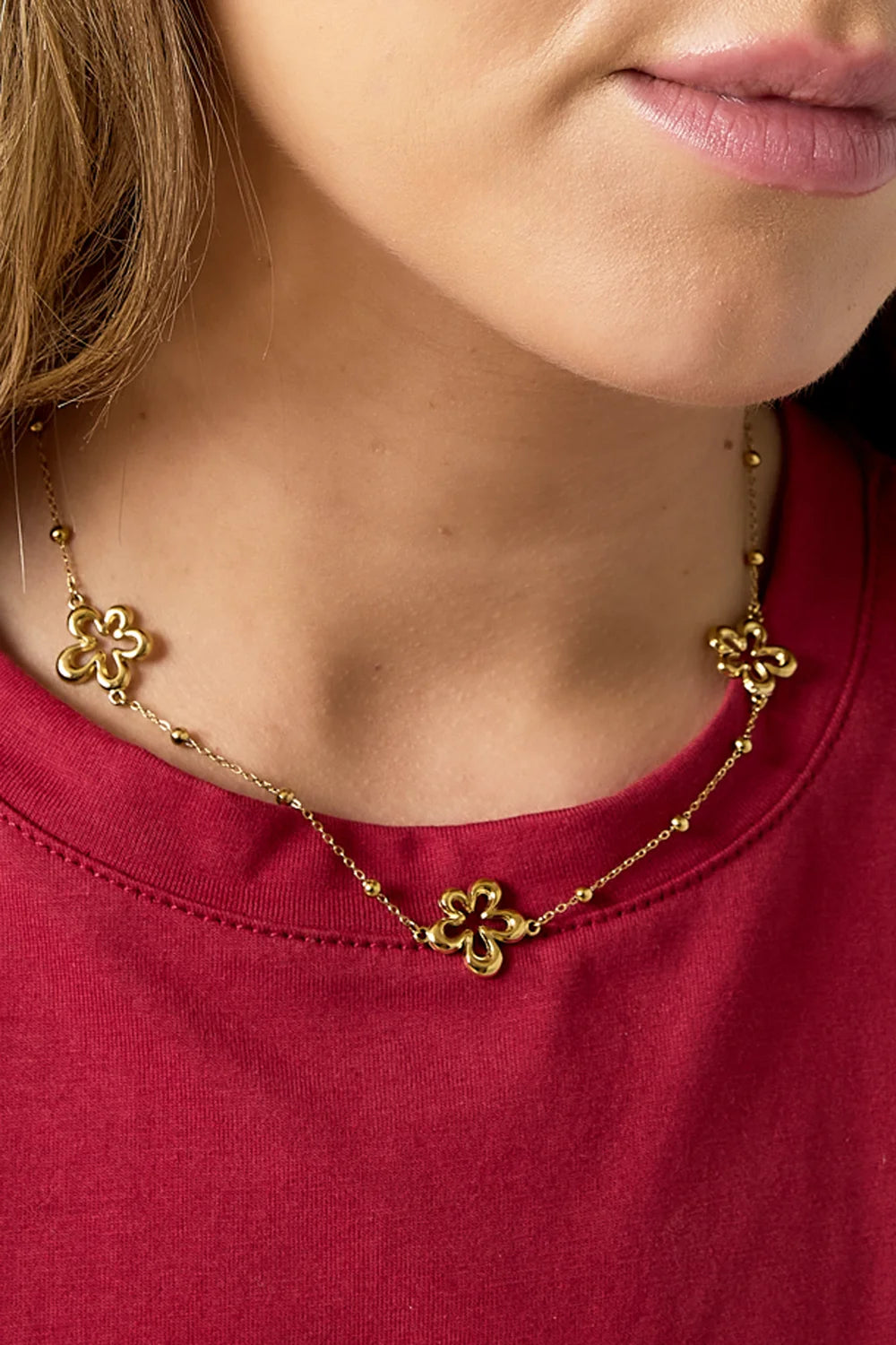 Ketting 'coral blossom'