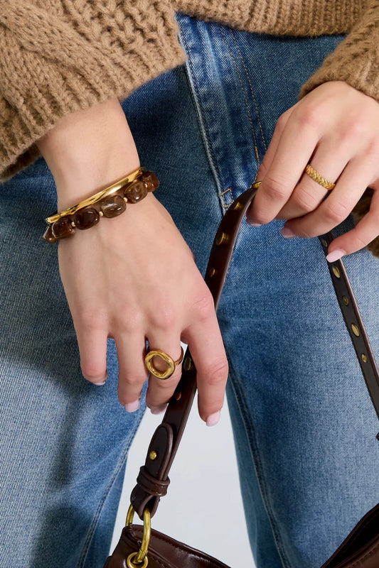 Armband 'brown beads'