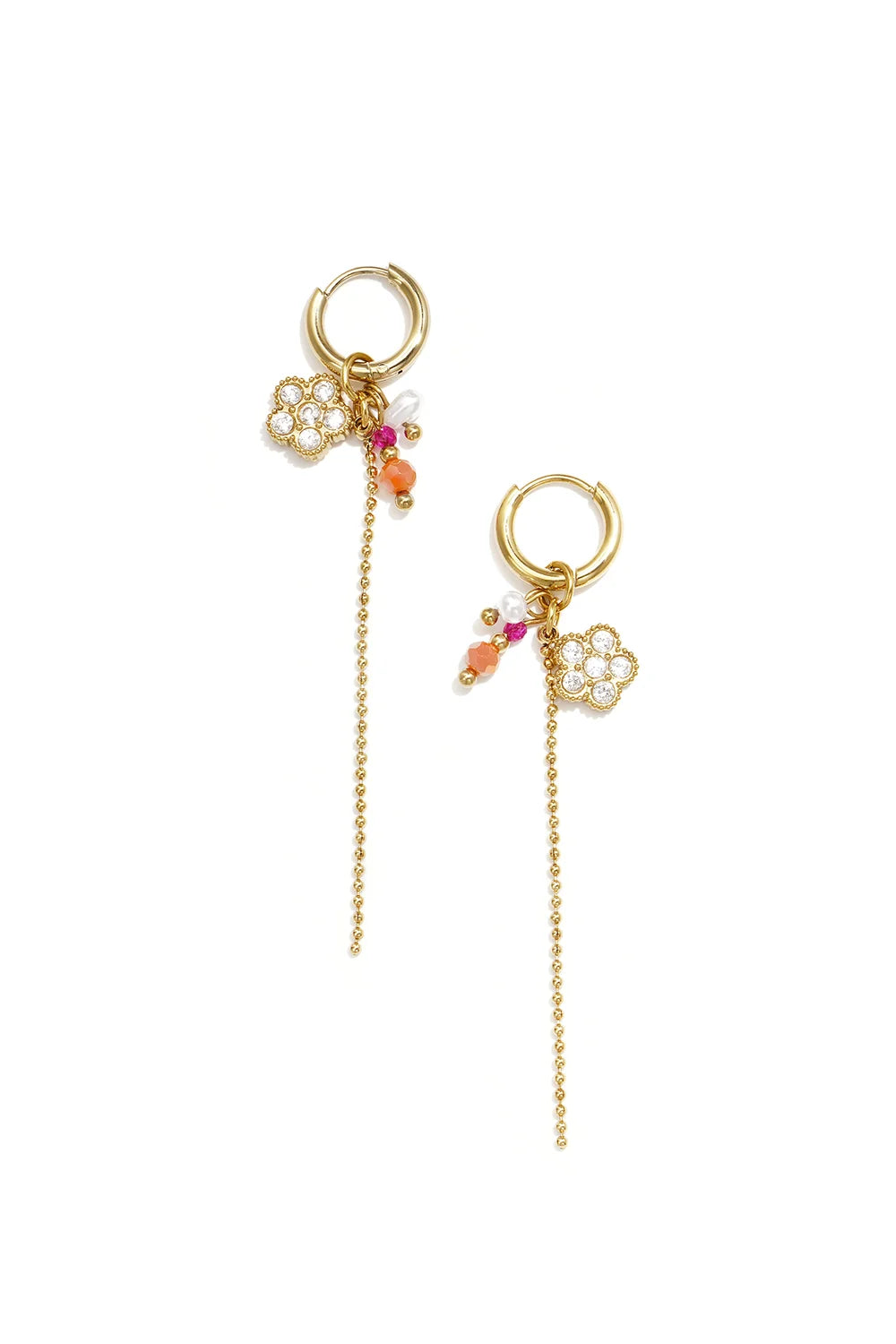 Oorbellen 'pearl flower'