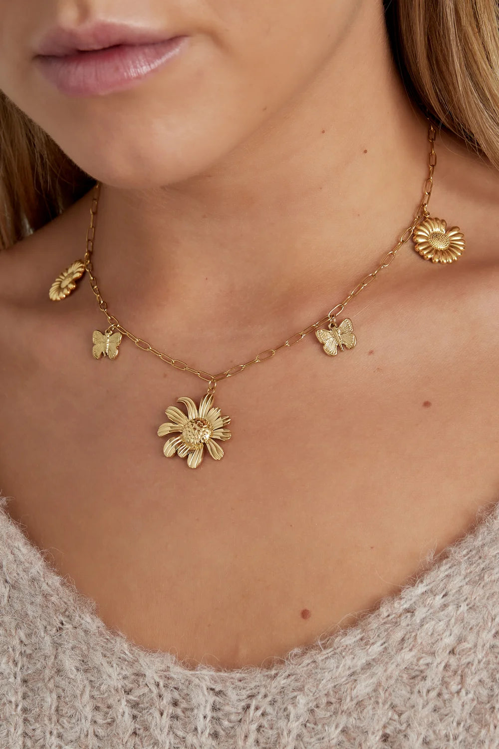 Ketting 'floral charm'