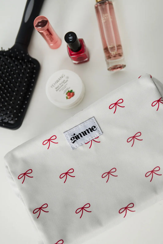 Make-up bag 'blush & bow'